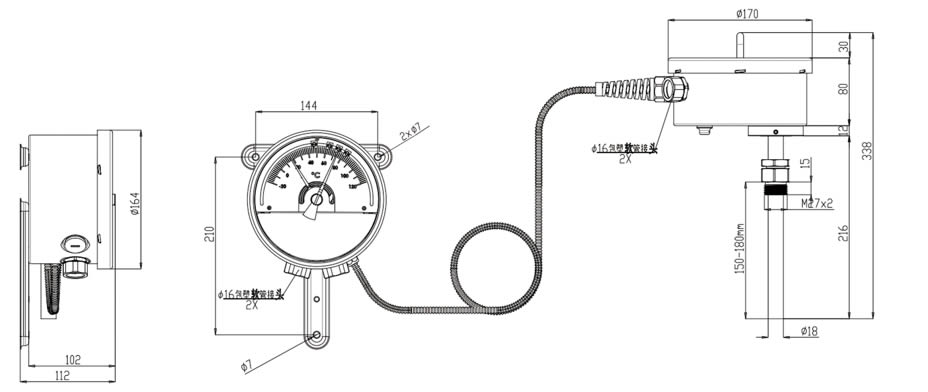 BWR2-4A(TH) 变压器绕组温控器